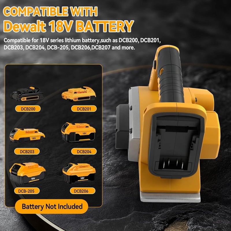 dcvbny Cordless Hand Planer for DEWALT 20V Battery (Tool Only), 3-1/4" 15,000 RPM Brushless Wood Planer,Portable Electric Power Tool for Woodworking, Carpentry & DIY Projects - Image 3